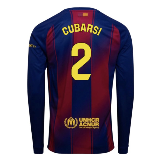 2025-2026 Barcelona Home Long Sleeve Shirt (Cubarsi 2) — Shop Online