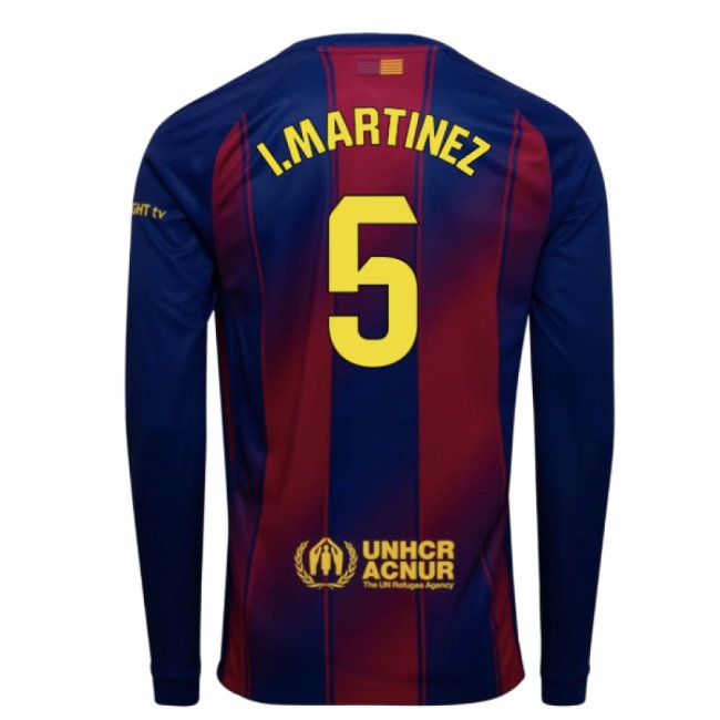 2025-2026 Barcelona Home Long Sleeve Shirt (I.Martinez 5) — Shop Online