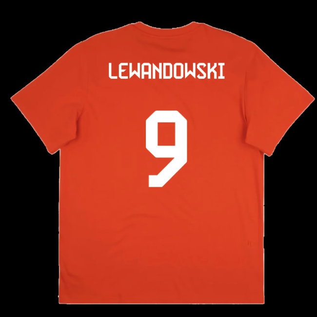 2025-2026 Bayern Munich Seasonal Graphic Tee (Red) (Lewandowski 9) — Buy Online