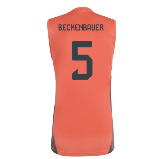 2025-2026 Bayern Munich Sleeveless Jersey (Easy Coral) (Beckenbauer 5) — Shop Now