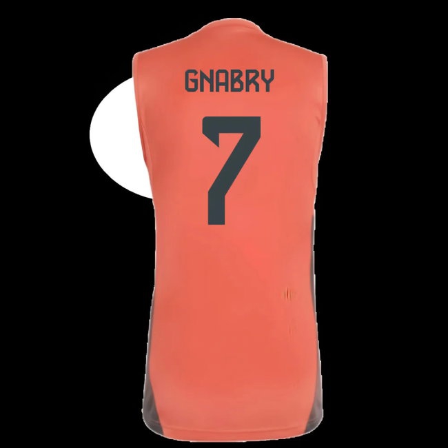 2025-2026 Bayern Munich Sleeveless Jersey (Easy Coral) (Gnabry 7) — Shop Online