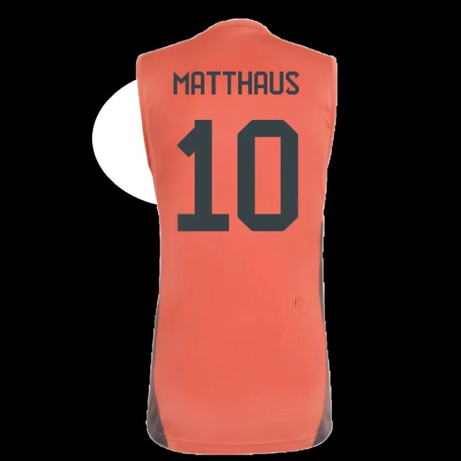 2025-2026 Bayern Munich Sleeveless Jersey (Easy Coral) (Matthaus 10) — Shop Online