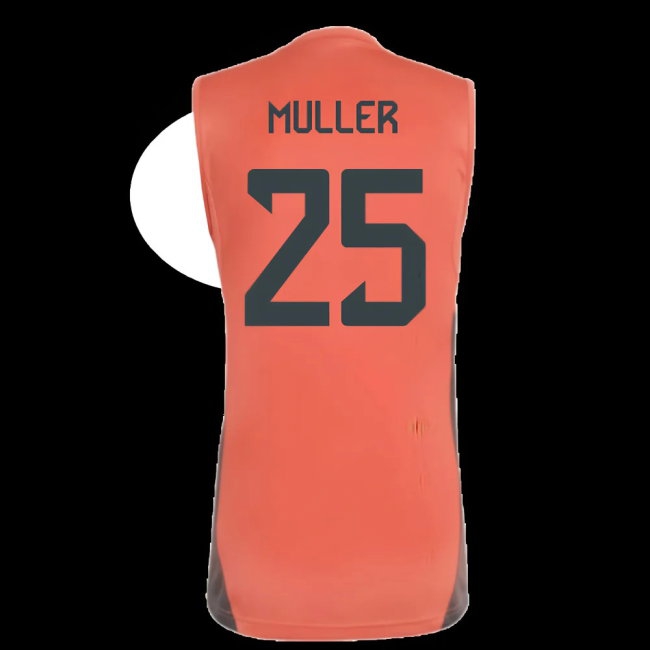 2025-2026 Bayern Munich Sleeveless Jersey (Easy Coral) (Muller 25) — Buy Now