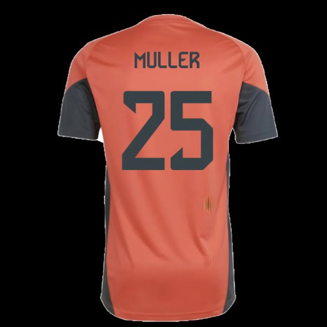 2025-2026 Bayern Munich Training Shirt (Easy Coral) (Muller 25) — Buy Now