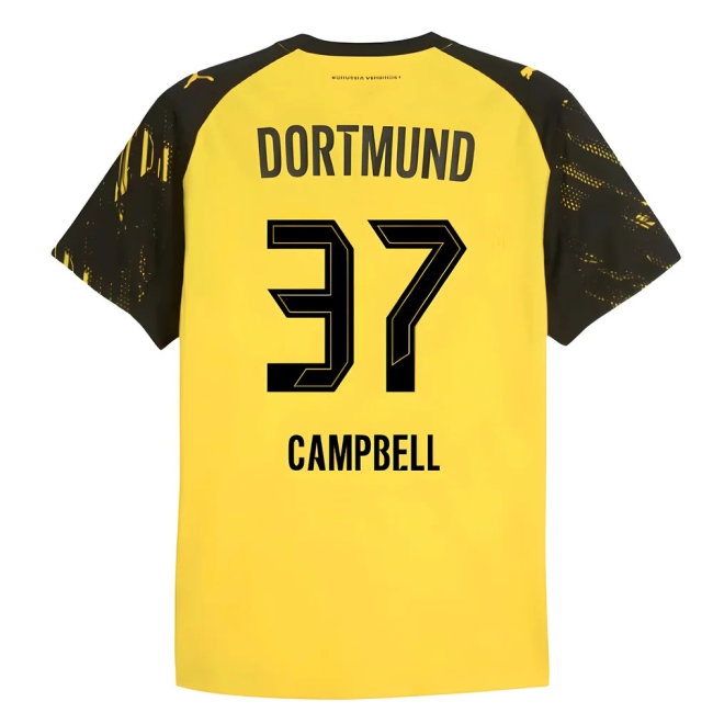 2025-2026 Borussia Dortmund Player Version Home Shirt (Campbell 37) — Shop Now