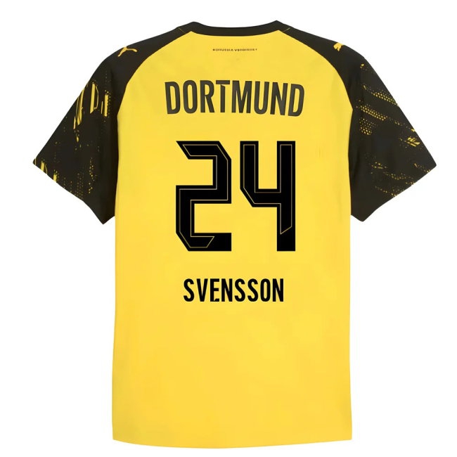 2025-2026 Borussia Dortmund Player Version Home Shirt (Svensson 24) — Buy Online