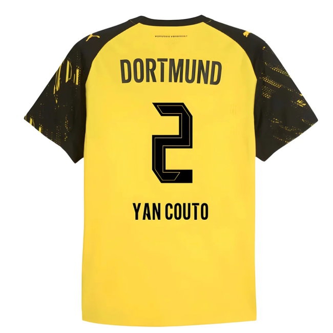 2025-2026 Borussia Dortmund Player Version Home Shirt (Yan Couto 2) — Buy Online