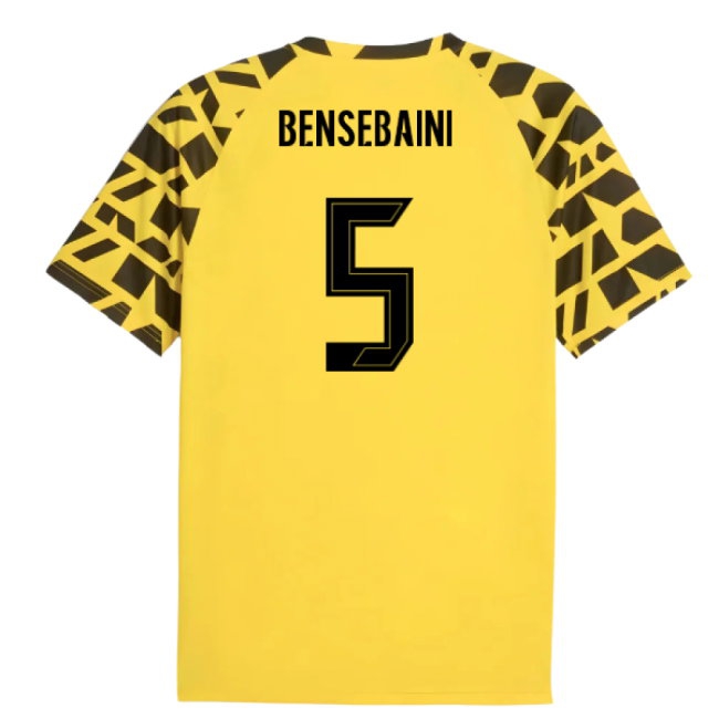 2025-2026 Borussia Dortmund Warm Up Jersey (Yellow) (Bensebaini 5) — Shop Online