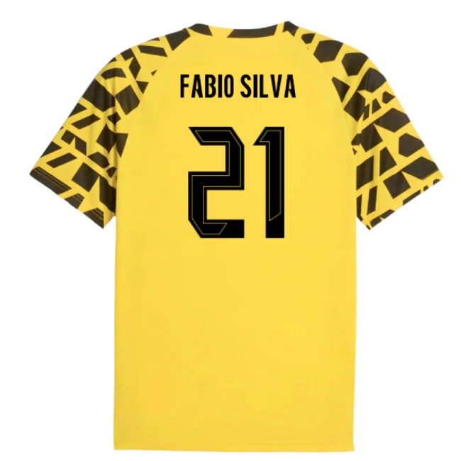 2025-2026 Borussia Dortmund Warm Up Jersey (Yellow) (Fabio Silva 21) — Buy Now
