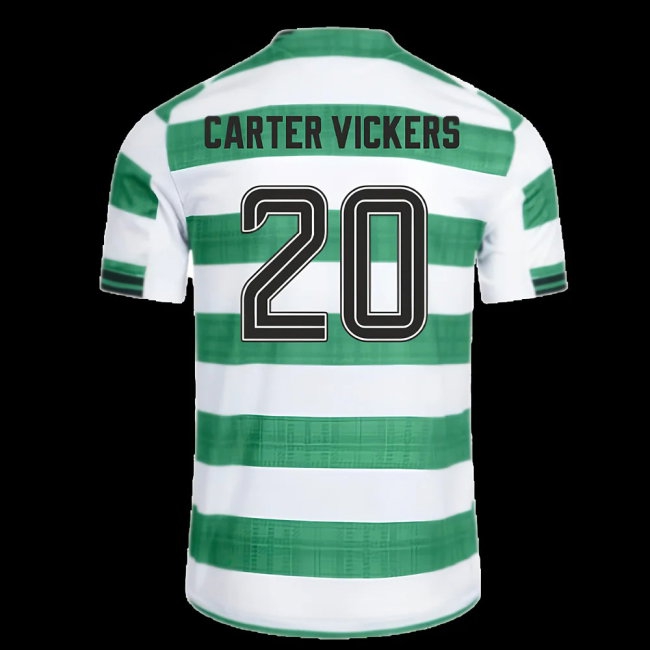 2025-2026 Celtic Player Version Home Shirt (Carter Vickers 20) — Buy Now