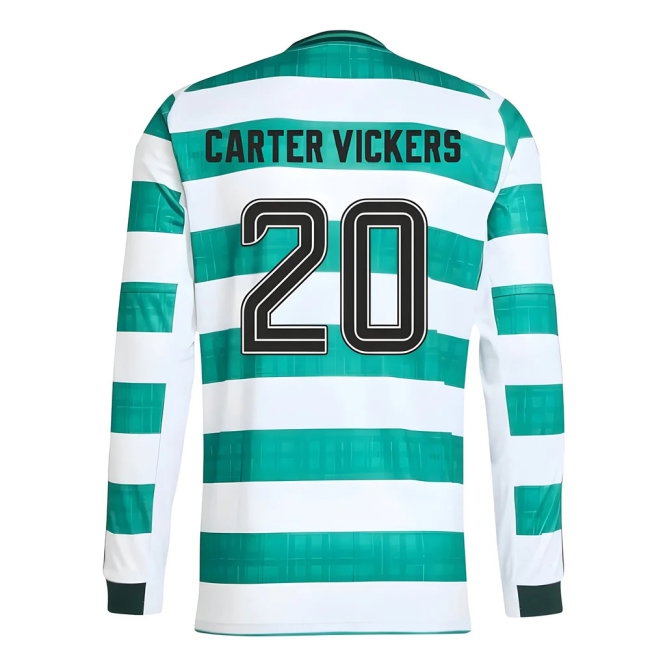 2025-2026 Celtic Long Sleeve Home Shirt (Carter Vickers 20) — Shop Online