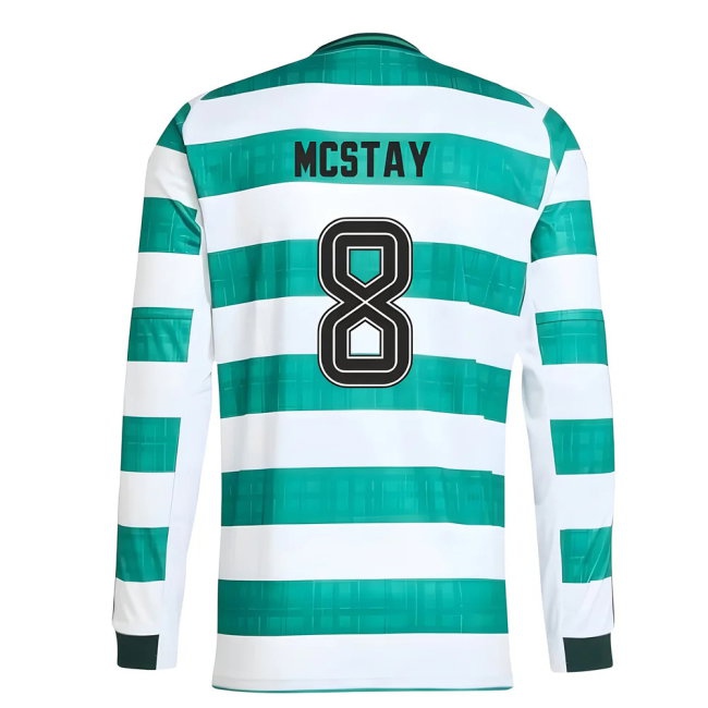 2025-2026 Celtic Long Sleeve Home Shirt (McStay 8) — Shop Now