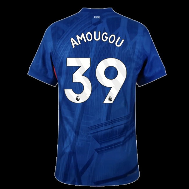 2025-2026 Chelsea Home Player Version Shirt (Amougou 39) — Shop Now
