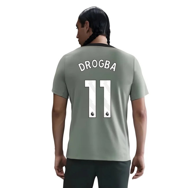 2025-2026 Chelsea Strike Training Shirt (Jade Green) (Drogba 11) — Buy Now