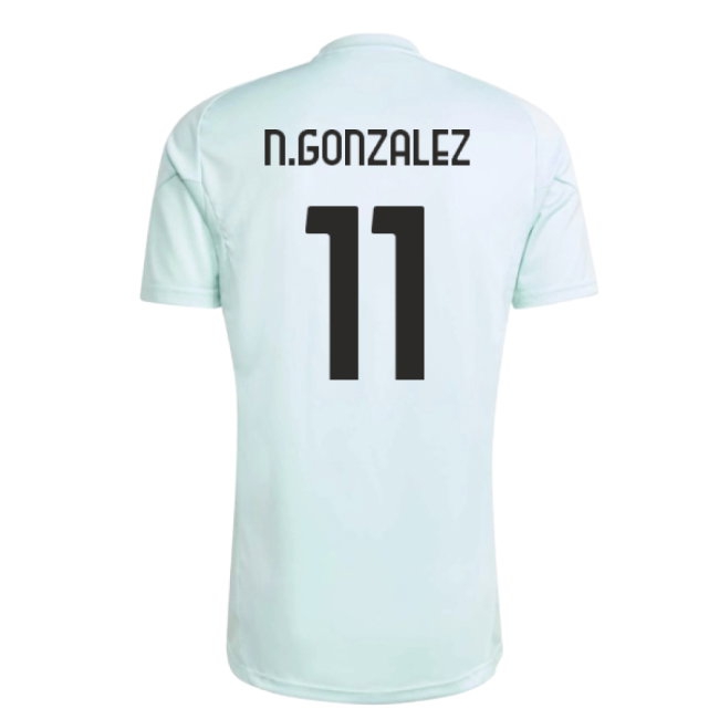 2025-2026 Juventus Training Jersey (Semi Flash Aqua) (N.Gonzalez 11) — Buy Online