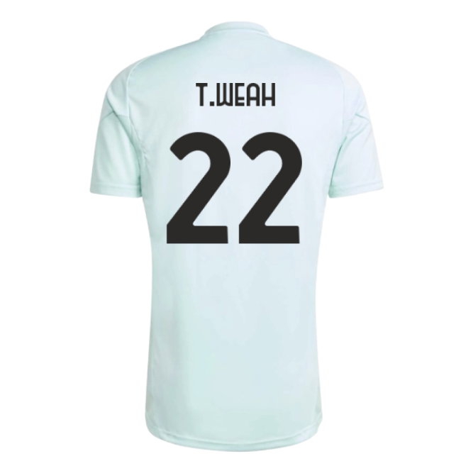 2025-2026 Juventus Training Jersey (Semi Flash Aqua) (T.Weah 22) — Buy Now