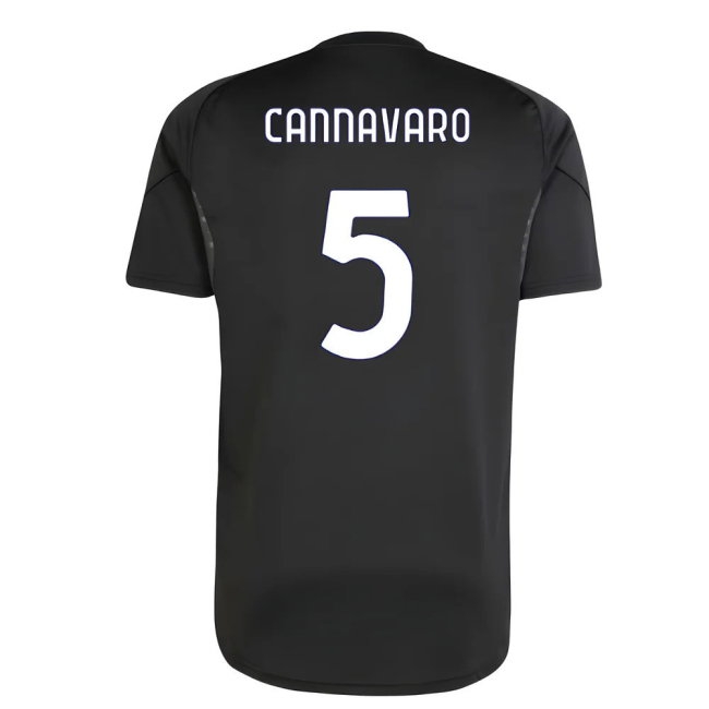 2025-2026 Juventus Training Shirt (Black) (Cannavaro 5) — Shop Online