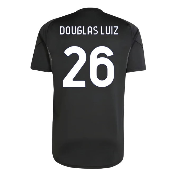 2025-2026 Juventus Training Shirt (Black) (Douglas Luiz 26) — Shop Now