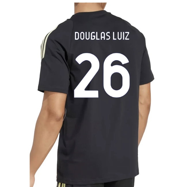 2025-2026 Juventus Training Tee (Black) (Douglas Luiz 26) — Shop Now