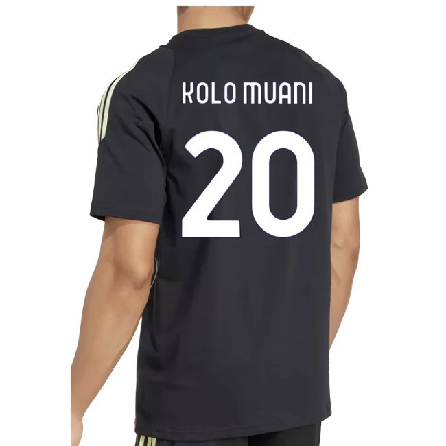 2025-2026 Juventus Training Tee (Black) (Kolo Muani 20) — Buy Online