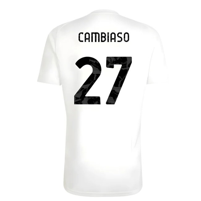 2025-2026 Juventus Training Tee (White) (Cambiaso 27) — Shop Online