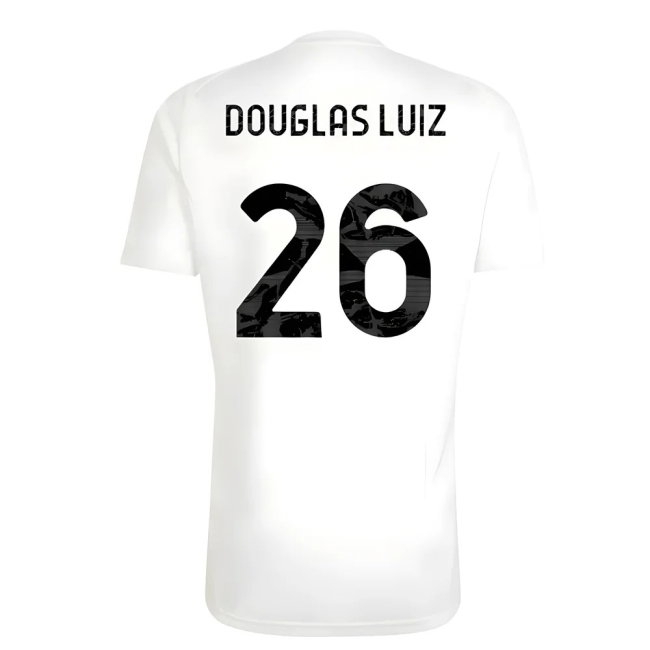 2025-2026 Juventus Training Tee (White) (Douglas Luiz 26) — Shop Online