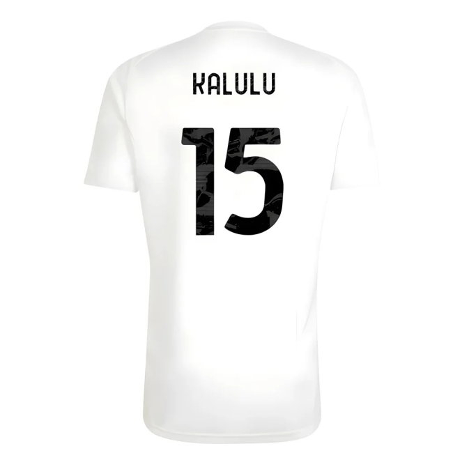 2025-2026 Juventus Training Tee (White) (Kalulu 15) — Buy Now