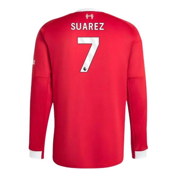 2025-2026 Liverpool Long Sleeve Home Shirt (Suarez 7) — Shop Online