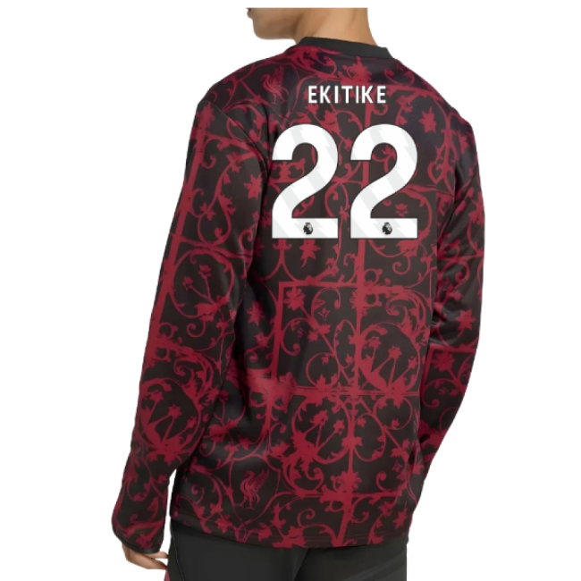 2025-2026 Liverpool Pre-Match Warm Top (Black) (Ekitike 22) — Buy Online