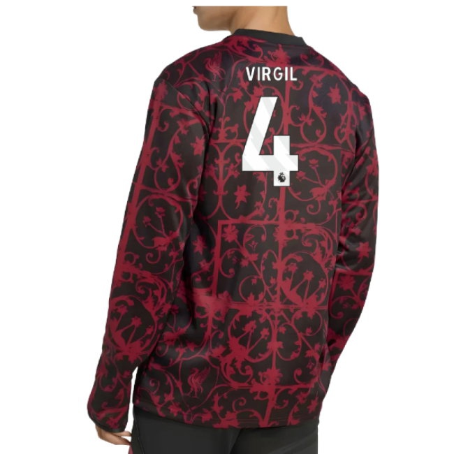2025-2026 Liverpool Pre-Match Warm Top (Black) (Virgil 4) — Shop Online