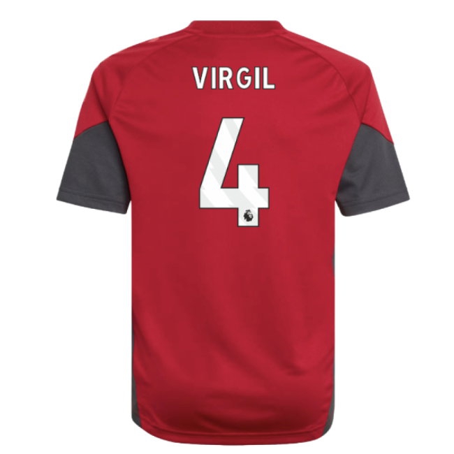 2025-2026 Liverpool Training Jersey (Strawberry Red) - Kids (Virgil 4) — Shop Online