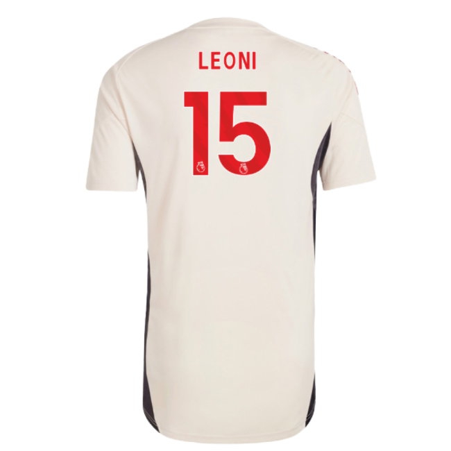 2025-2026 Liverpool Training Jersey (White) (Leoni 15) — Shop Now
