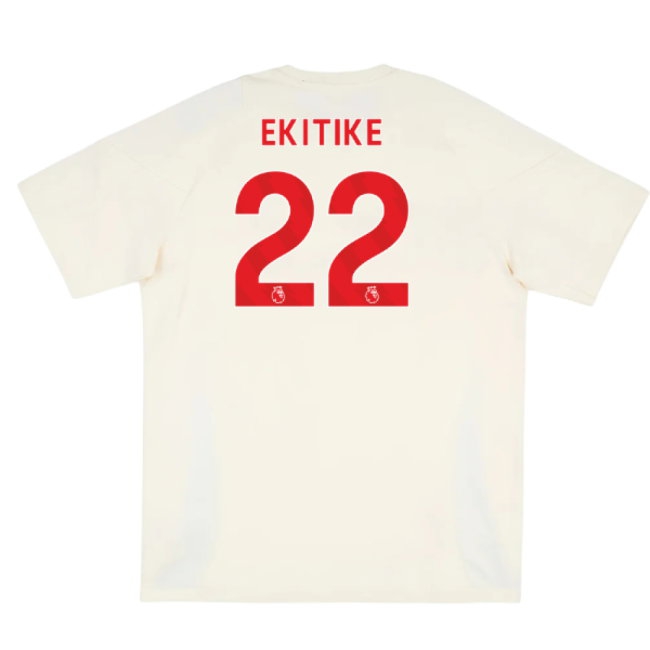 2025-2026 Liverpool Training Tee (White) (Ekitike 22) — Buy Now