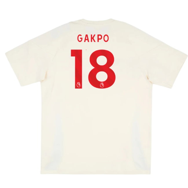 2025-2026 Liverpool Training Tee (White) (Gakpo 18) — Shop Now