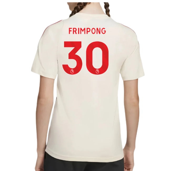 2025-2026 Liverpool Training Tee (White) - Kids (Frimpong 30) — Buy Now