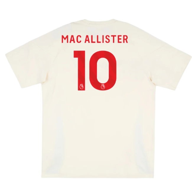 2025-2026 Liverpool Training Tee (White) (Mac Allister 10) — Shop Online