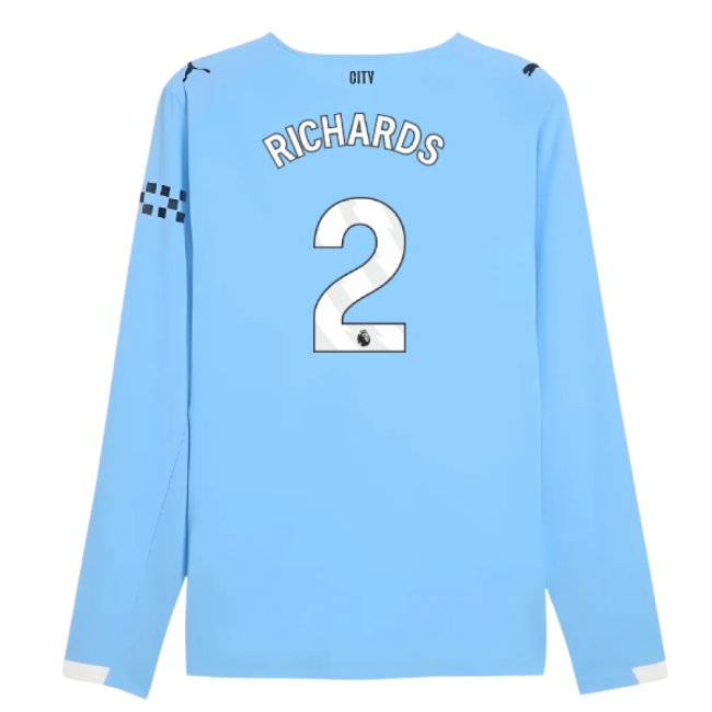 2025-2026 Man City Player Version Long Sleeve Home Shirt (Richards 2) — Buy Now