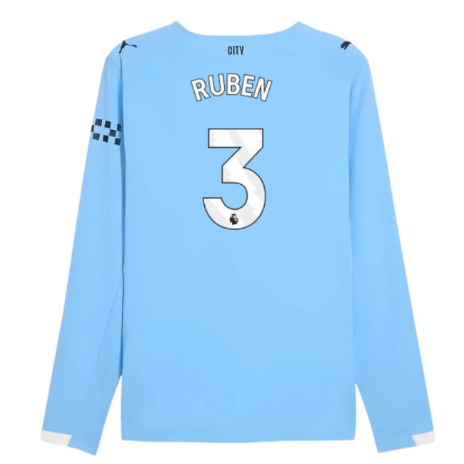 2025-2026 Man City Player Version Long Sleeve Home Shirt (Ruben 3) — Buy Online