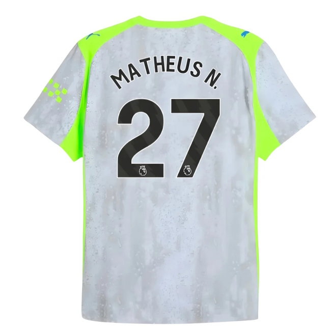 2025-2026 Man City Player Version Third Shirt (Matheus N. 27) — Shop Online