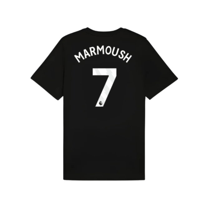 2025-2026 Man City FtblESS Tee (Black) (Marmoush 7) — Buy Online