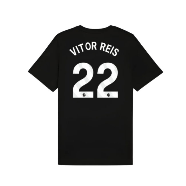 2025-2026 Man City FtblESS Tee (Black) (Vitor Reis 22) — Buy Now