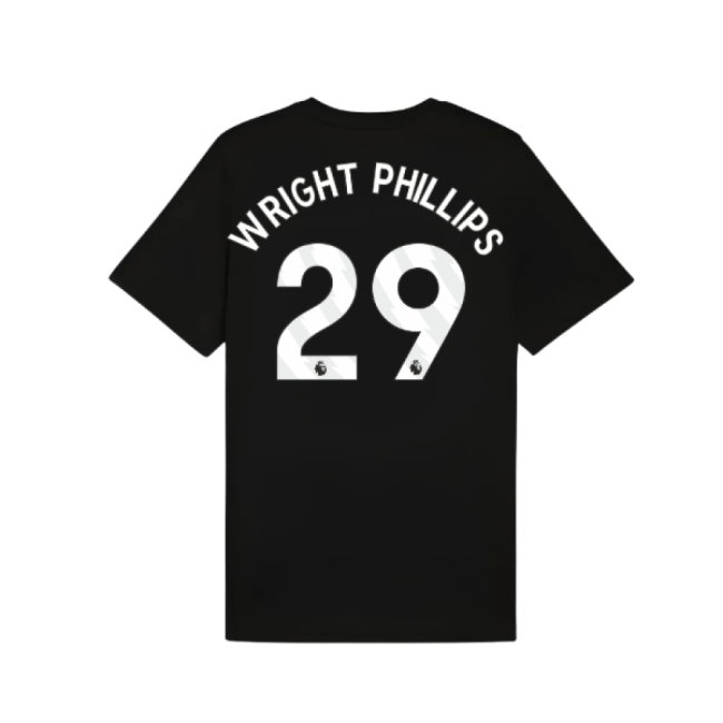 2025-2026 Man City FtblESS Tee (Black) (Wright Phillips 29) — Buy Now