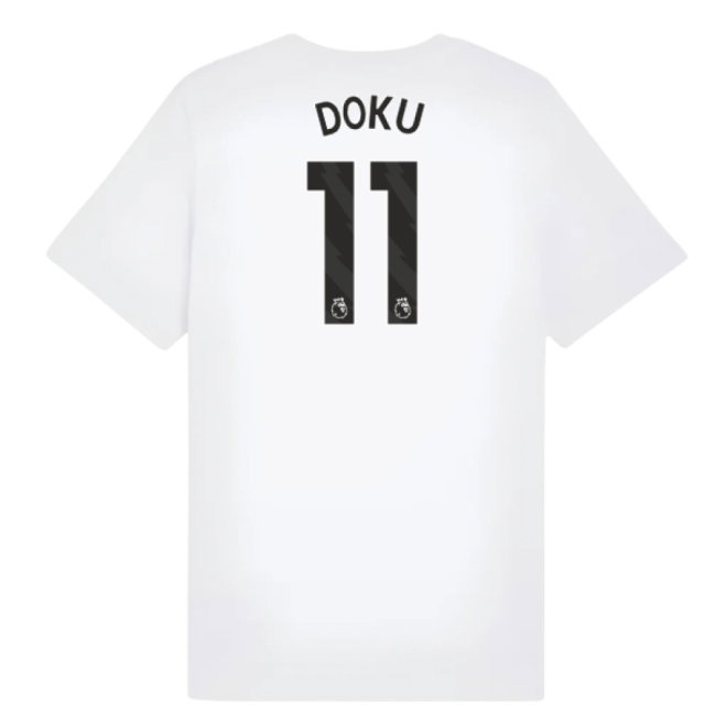 2025-2026 Man City FtblESS Tee (White) - Kids (Doku 11) — Buy Online