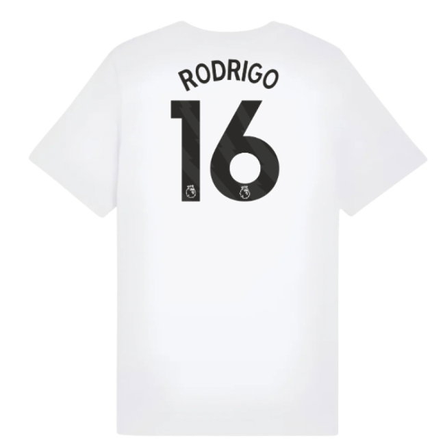 2025-2026 Man City FtblESS Tee (White) - Kids (Rodrigo 16) — Shop Now