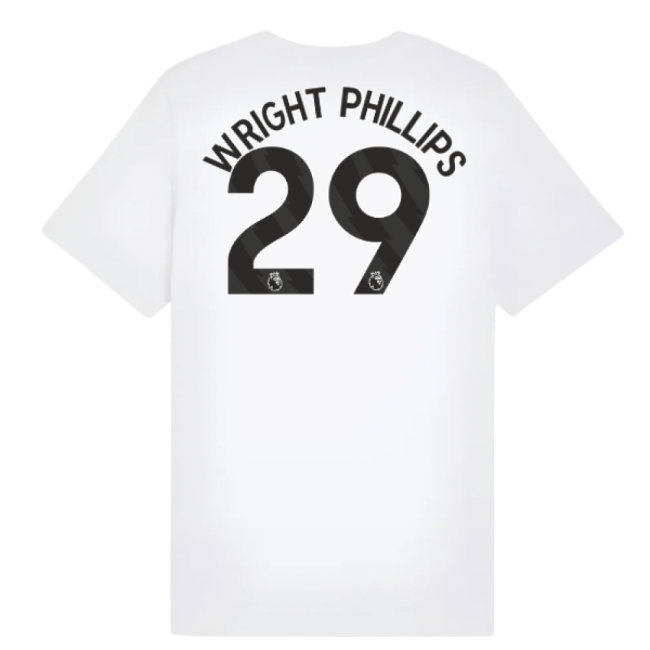 2025-2026 Man City FtblESS Tee (White) - Kids (Wright Phillips 29) — Shop Online