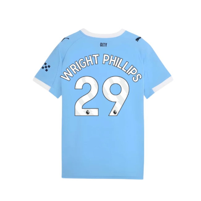 2025-2026 Man City Home Shirt (Kids) (Wright Phillips 29) — Buy Online