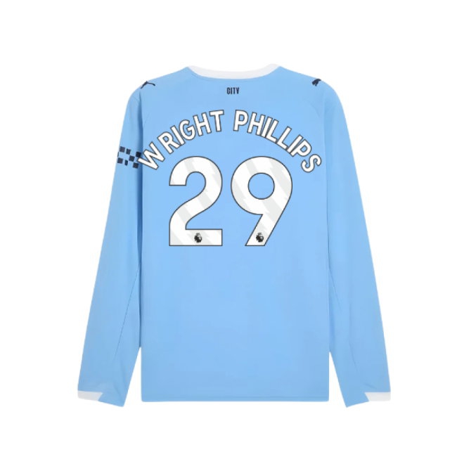2025-2026 Man City Long Sleeve Home Shirt (Wright Phillips 29) — Buy Online