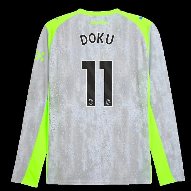 2025-2026 Man City Long Sleeve Third Shirt (Doku 11) — Shop Now