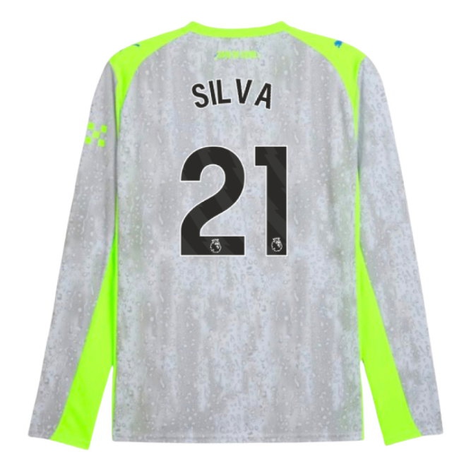 2025-2026 Man City Long Sleeve Third Shirt (Silva 21) — Shop Now