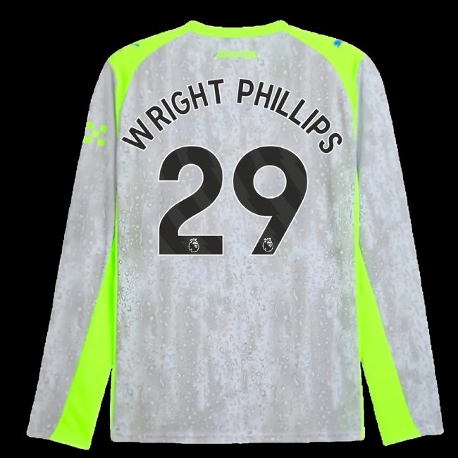 2025-2026 Man City Long Sleeve Third Shirt (Wright Phillips 29) — Shop Now